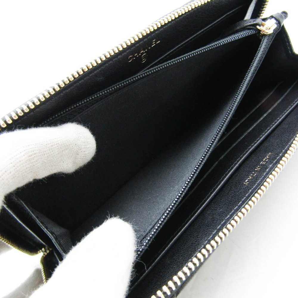 CHANEL Black Lambskin Leather Wallet - Picture 4 of 16